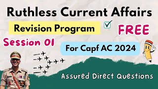 Capf AC 2024 Current Affairs Revision Program Session 01 October 2023 Current Affairs  Defence CA [upl. by Ahsiyt719]