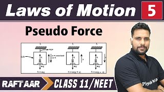 Laws of Motion 05  Pseudo Force  Class 11NEET  RAFTAAR [upl. by Kcyred198]