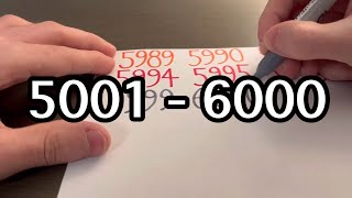 Writing Counting 5001  6000 [upl. by Ingelbert]