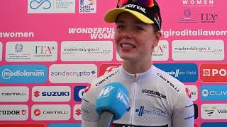 Lieke Nooijen post race interview Stage 1 Giro 24 [upl. by Nibur]