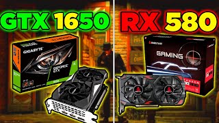 GTX 1650 VS RX 580 ELAS SÃO IGUAIS TESTE EM JOGOS RX580 8GB 2048SP VS GTX 1650 4GB TESTE EM JOGOS [upl. by Anomar]