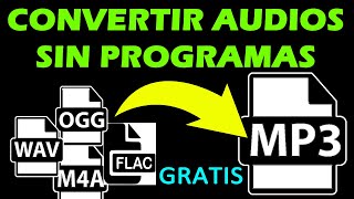 COMO CONVERTIR AUDIO A MP3 SIN PROGRAMAS 🚀 Online y Gratis ✅ Fácil y Rápido [upl. by Paluas452]