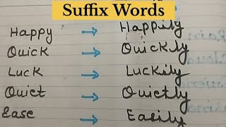 Suffix Words ll English suffix words ll daily practice worksheet ll english suffix [upl. by Ermey]