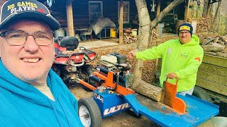 FIREWOOD  Splitting silver maple amp cutting oak [upl. by Mcgraw]