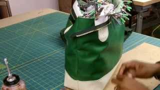 How To Make A Leather Tote Bag Without A Gusset Part 2 [upl. by Krystyna]