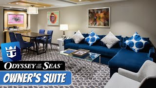 Odyssey of the Seas  Owners Suite with Balcony Full Tour amp Review 4K  Royal Caribbean Cruise Line [upl. by Arihsay91]