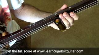 How To Play No Woman No Cry On A Cigar Box Guitar [upl. by Broome]