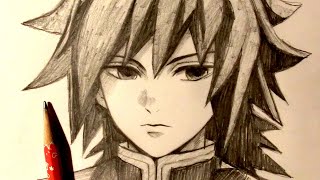 ASMR  Pencil Drawing 144  Giyu Tomioka Request [upl. by Norma]