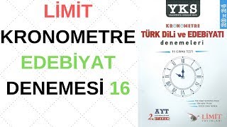 LÄ°MÄ°T YAYINLARI  LÄ°MÄ°T KRONOMETRE EDEBÄ°YAT DENEMESÄ° 16  TÃœRKÃ‡EHANE [upl. by Johppah332]