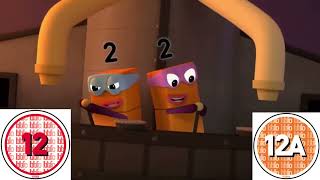 BBFC movie ratings portrayed by numberblocks [upl. by Noral]