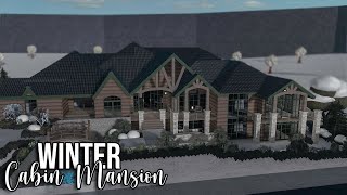 ROBLOX  Bloxburg Winter Vacation Cabin Mansion Speedbuild  Tutorial  EXTERIOR ONLY  Ellvoi [upl. by Ocirderf]