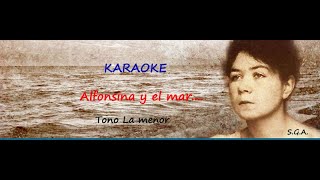 Alfonsina Y El Mar  Karaoke  Pista  Tono La menor [upl. by Wampler867]