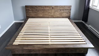 DIY BED FRAME  PLATFORM BED [upl. by Labotsirhc]