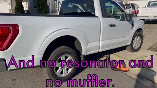 Resonator and muffler delete 2021 Ford F150 50￼ [upl. by Nnairb]