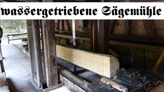 historische Maschinentechnik wassergetriebene Sägemühle [upl. by Xuaegram645]