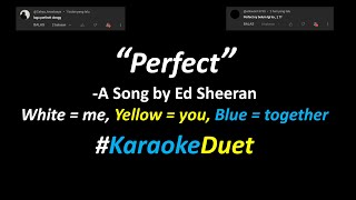 Ed Sheeran  Perfect Karaoke Duet Version  Sing With Me  Female Key [upl. by Newel]