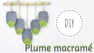 Comment réaliser une plume en macramé [upl. by Jozef]