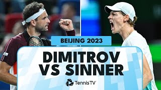 Grigor Dimitrov vs Jannik Sinner Extended Highlights  Beijing 2023 [upl. by Bascomb]