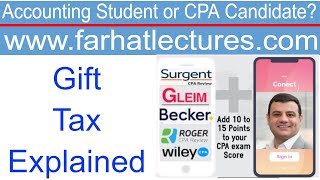 Gift Tax  Corporate Income Tax Course  CPA Exam FAR [upl. by Ettenyar]