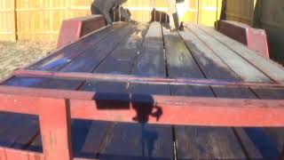 Helping Mom Linseed Oil A Trailer [upl. by Etom401]