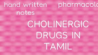 CHOLINERGIC DRUGS IN TAMILCLASSIFICATIONMECHANISM OF ACTIONADVERSE EFFECTS AND USES PHARMACOLOGY [upl. by Akimahc]