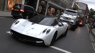 Pagani Huayra amp 6 X 6 Roaming around London [upl. by Rozele]