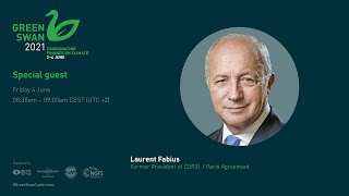 Special guest speech by Laurent Fabius  Green Swan Conference [upl. by Ennaecarg]