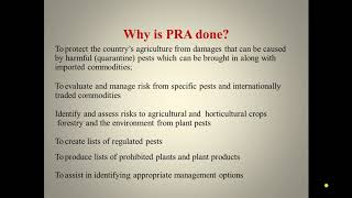 pest risk analysis part 1 by Navneet Mahant [upl. by Lorenzana908]