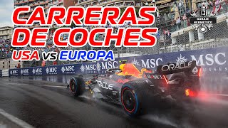 CARRERAS de coches USA vs Europa [upl. by Tnomad]