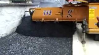 POSE DASPHALTE SUR TROTTOIR AVEC FINISSEUSE COMPACTE PAVIJET TOP EQUIPEMENT ASPHALT COMPACT PAVER [upl. by Ward]