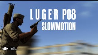 Sniper Elite 3  Luger P08 Slowmotion [upl. by Ayhtnic]