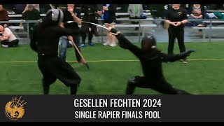 Gesellen Fechten 2024  Single Rapier Finals Pool [upl. by Aronel]