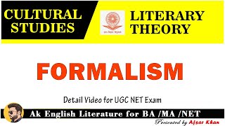 Formalism  Formalism In Culture Study  Formalism In English Literature  Formalism for UGC NET [upl. by Alyek]