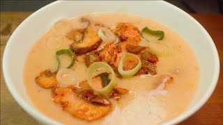 Cremige Suppe mit Hähnchen Curry und viel Gemüse Leckere und einfach gekochte Indische Reissuppe [upl. by Primrosa]