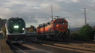 Northbound Amtrak Cascades Train  Vancouver Washington [upl. by Eberto766]