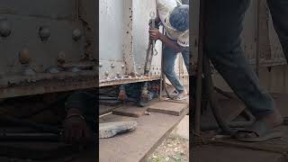 Railway bridge works trending railwork shortsvideo automobile railjoint indianrailways viral [upl. by Levi]