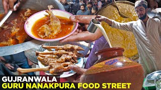 Guru Nanakpura Food Street in Ramzan  Gujranwala ke Paye Hareesa Lassi aur Chanay Street Food PK [upl. by Euqnomod]