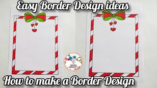 Easy Border Design ideas for beginners  How to make a Border Design ideas for project purpose [upl. by Innig]