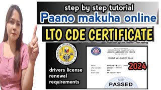 How to get LTO CDE CERTIFICATE online in LTMS PORTAL [upl. by Alemac918]