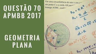 Questão 70 Barro Branco 2017 Matemática  APMBB  Geometria Plana HumExatas [upl. by Ylra]