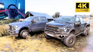 SUPER Realistic Offroad Convoy Ford Velociraptor 6X6 amp F450 Super Duty  Forza Horizon 5  RTX4050 [upl. by Aya]