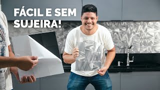 Como Aplicar Pastilha Adesiva Metálica [upl. by Atinid]