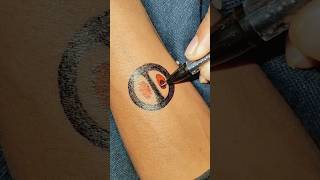 HOW TO MAKE A SIMPLE TATTOO Pen Artquottattoo tattoodesign art nato shorts [upl. by Ahsinrev]