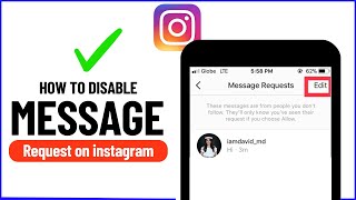 How to Disable Message Request on instagram  Android  iPhone [upl. by Applegate461]