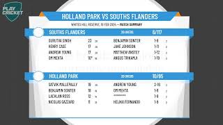 Brisbane Metropolitan Cricket  Div 1 U14 T20 Competition  Rd3  Holland Park v Souths Flanders [upl. by Screens472]