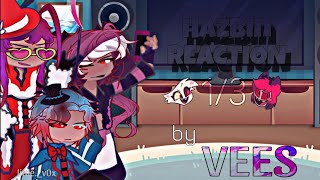 Hazbin hotel REACTION gacha The Vees react to Alastor and Angels edits  13 [upl. by Sibbie447]