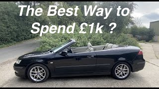 Saab 93 Convertible Review  The Best Value £1000 Car [upl. by Eloc585]