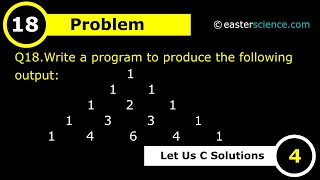 Write a c program to print the Pascal Triangle on the screen  Easter Science [upl. by Roth]