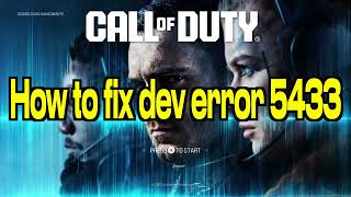 How to fix dev error 5433 callofduty mw3 mwz warzone [upl. by Aelsel]