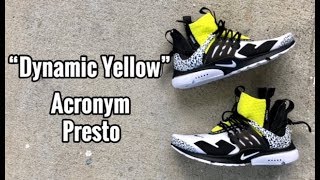 Nike Presto Mid x Acronym “Dynamic Yellow” review [upl. by Duston198]